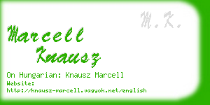 marcell knausz business card